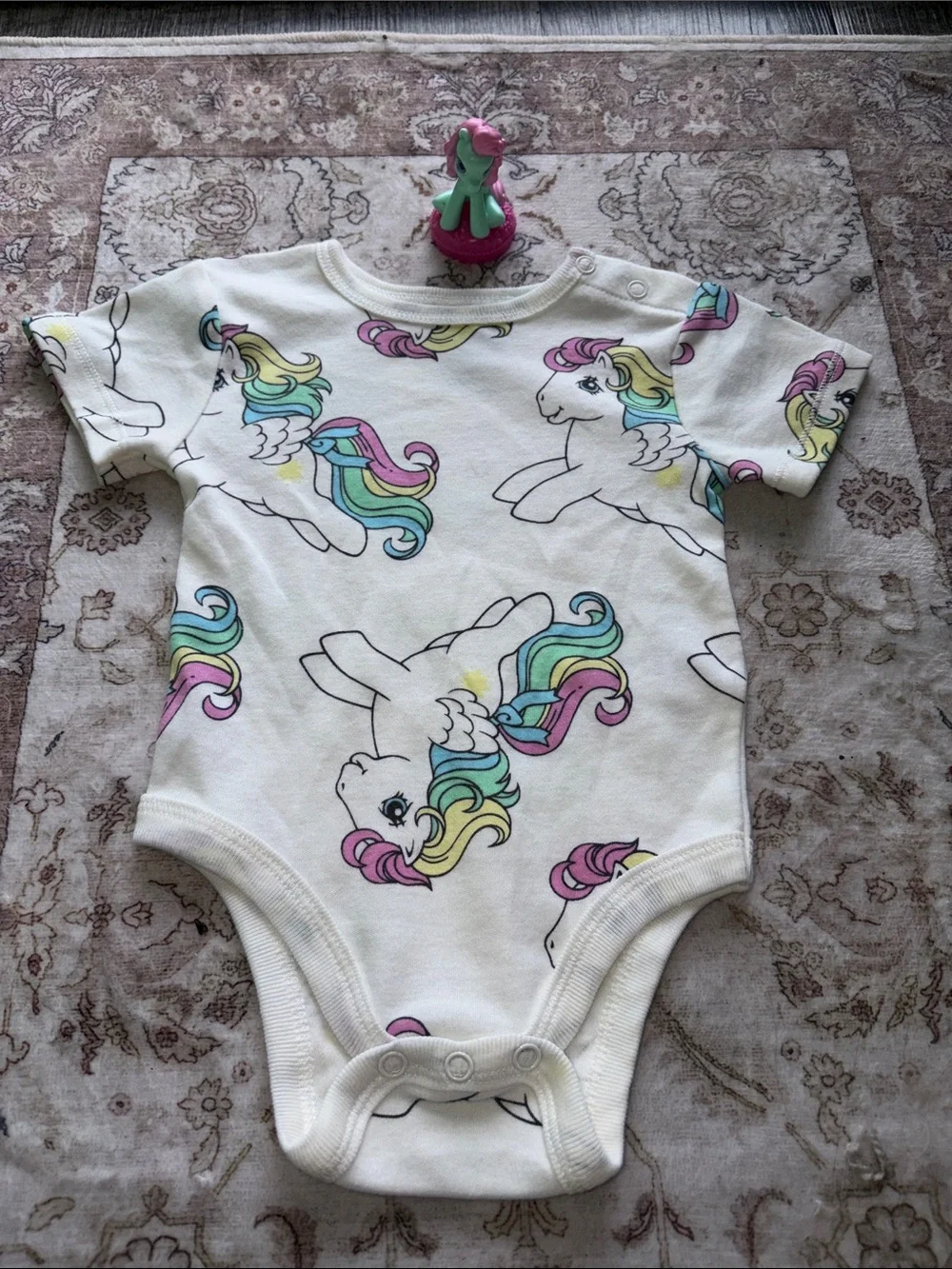 My Little Pony Figurine & 3/6 Months Baby Onesie